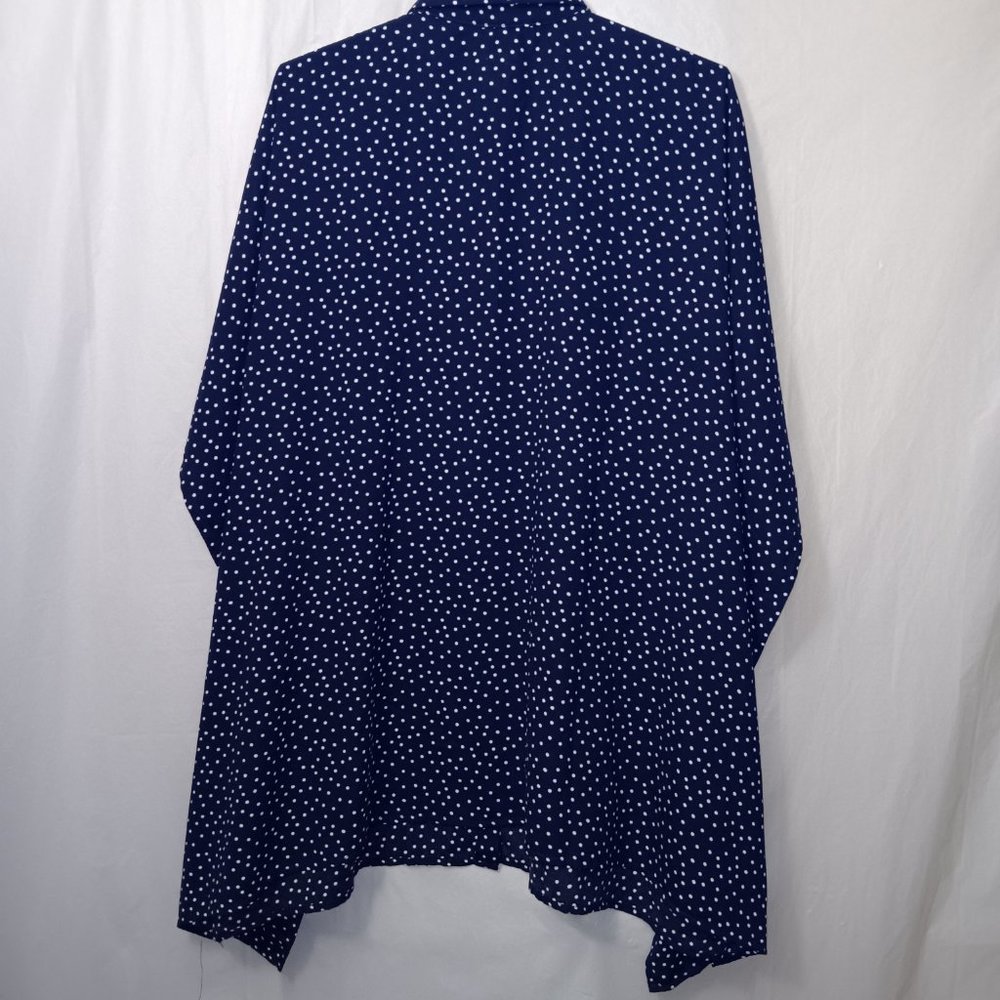TOMMY BAHAMA SEA SWELL BOYFRIEND TUNIC BEACH COVER-UP POLKA DOT BLUE WHITE L/XL - Picture 5 of 11